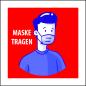 Preview: Corona Schilder Maske tragen